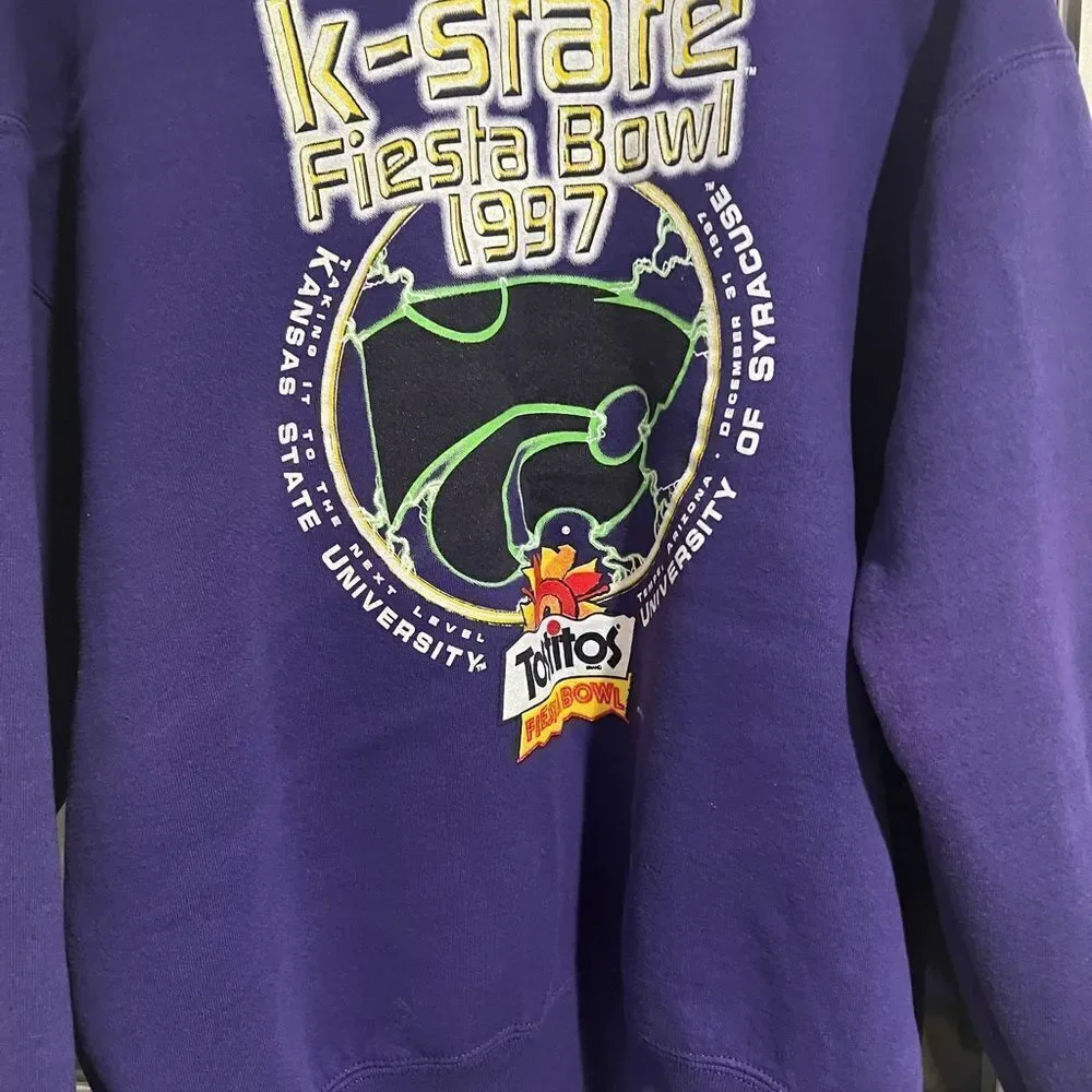 Vintage Kansas State Russell Athletic Purple Sweater Fiesta Bowl 97